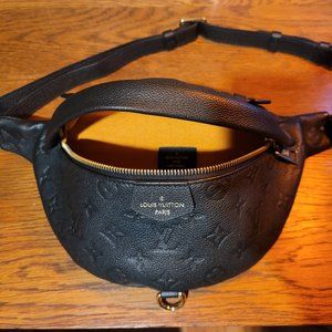 Louis Vuitton Black Embossed Bumbag